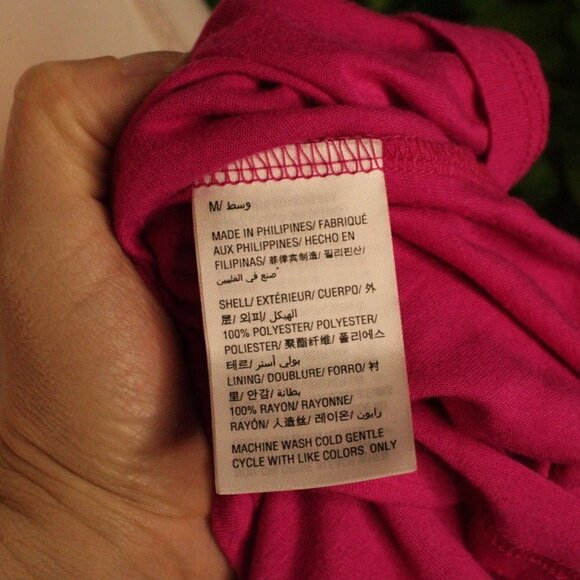 Bar III / Bar 3 Candy Pop Day and Night pink High Neck Flowy Women’s M Tank - Picture 8 of 8